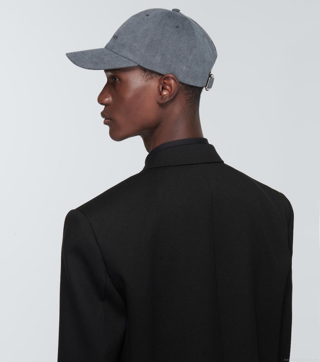 GivenchyEmbroidered cotton cap