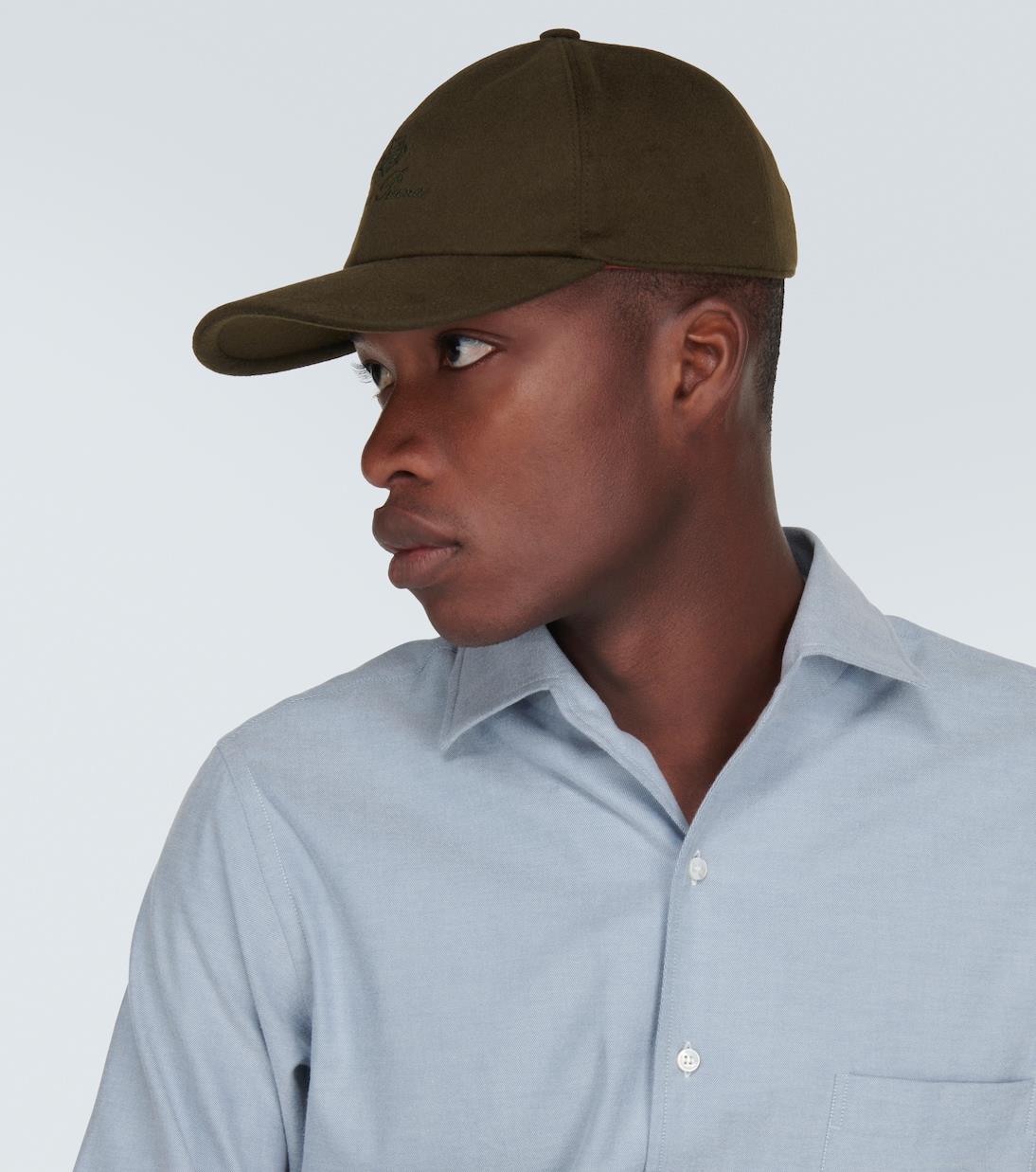 Loro PianaLogo cashmere velvet baseball cap