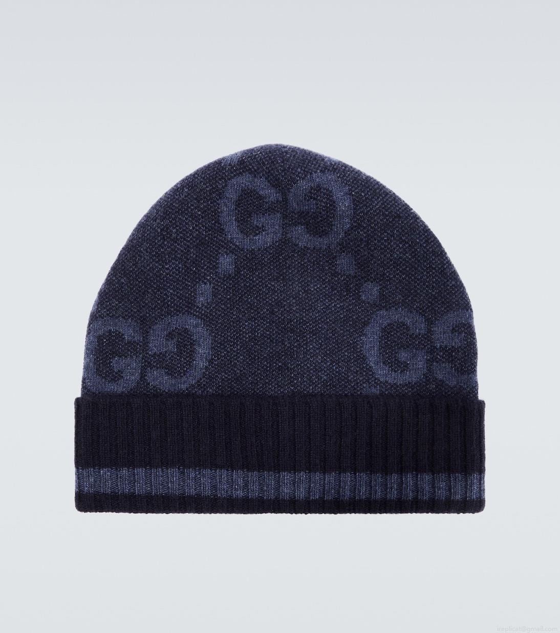 GucciGG jacquard cashmere beanie