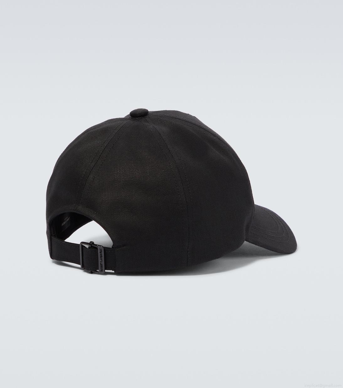 Saint LaurentLogo gabardine baseball cap