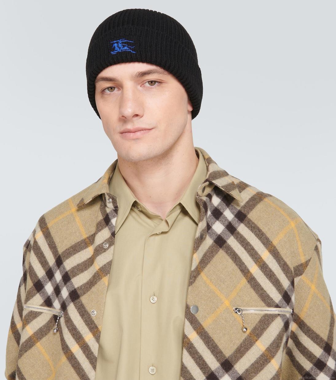 BurberryEKD ribbed-knit cashmere beanie