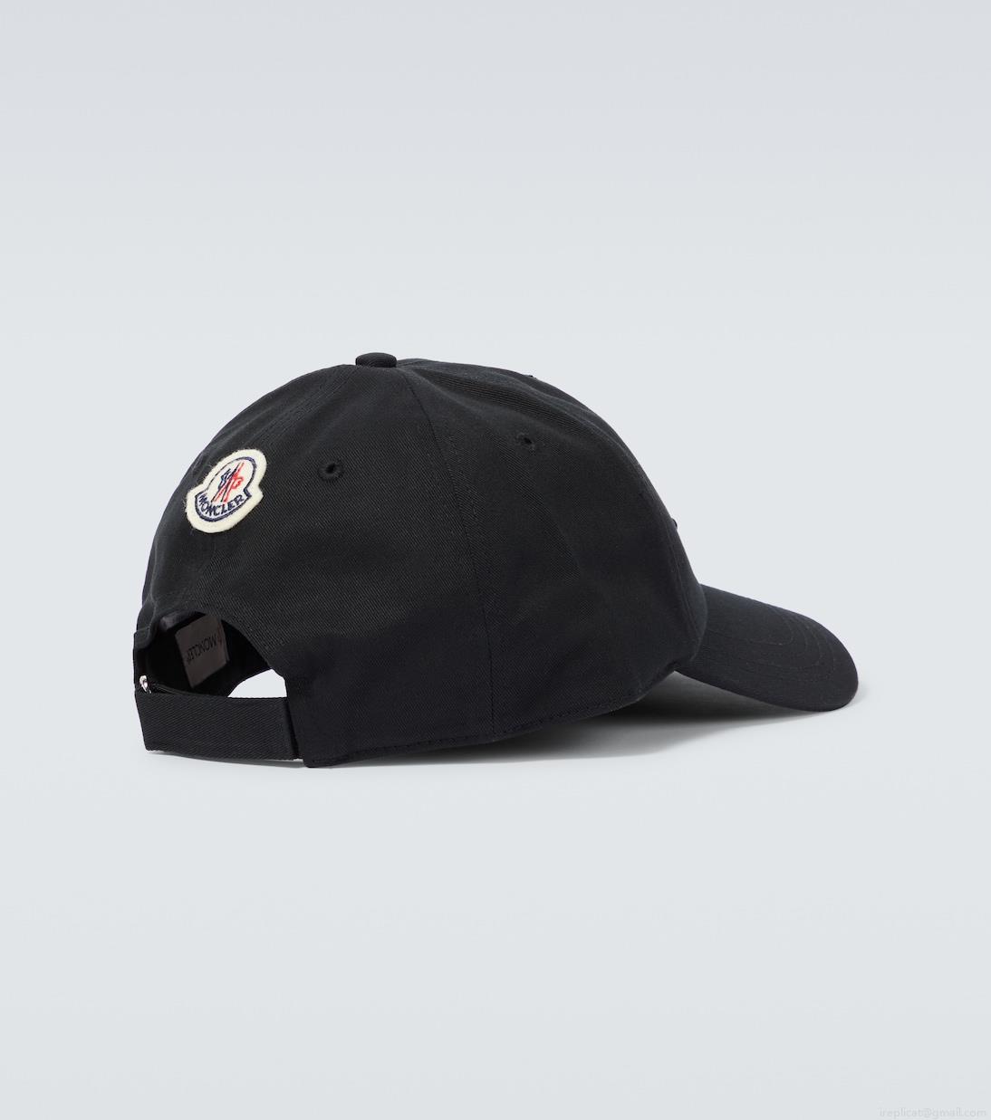 MonclerLogo cotton canvas baseball cap