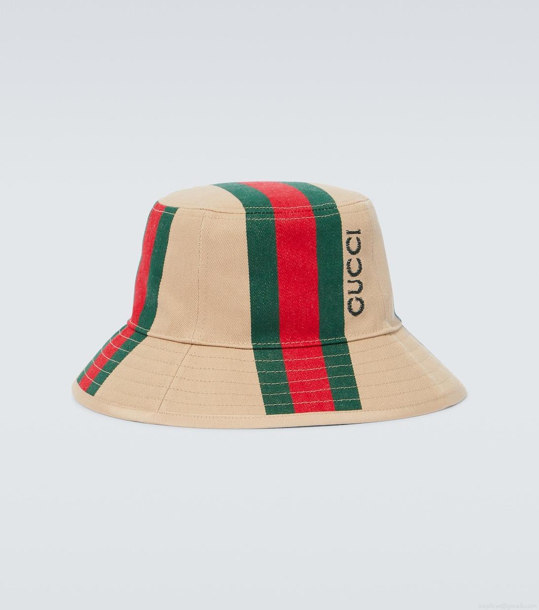 GucciLogo printed cotton canvas bucket hat