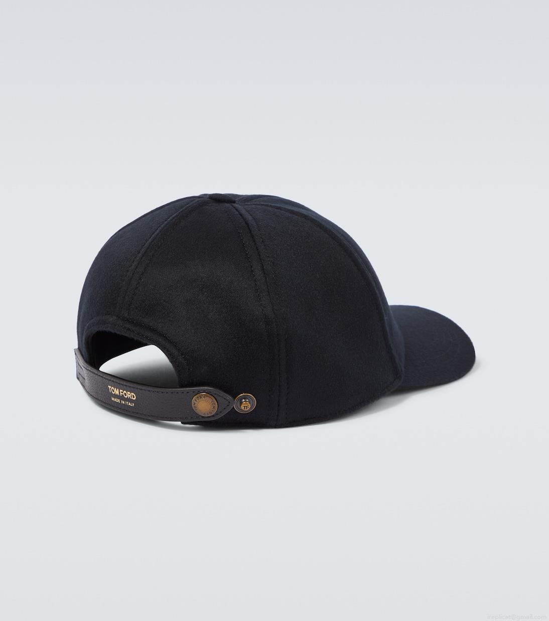 Tom FordLogo embroidered cashmere baseball cap