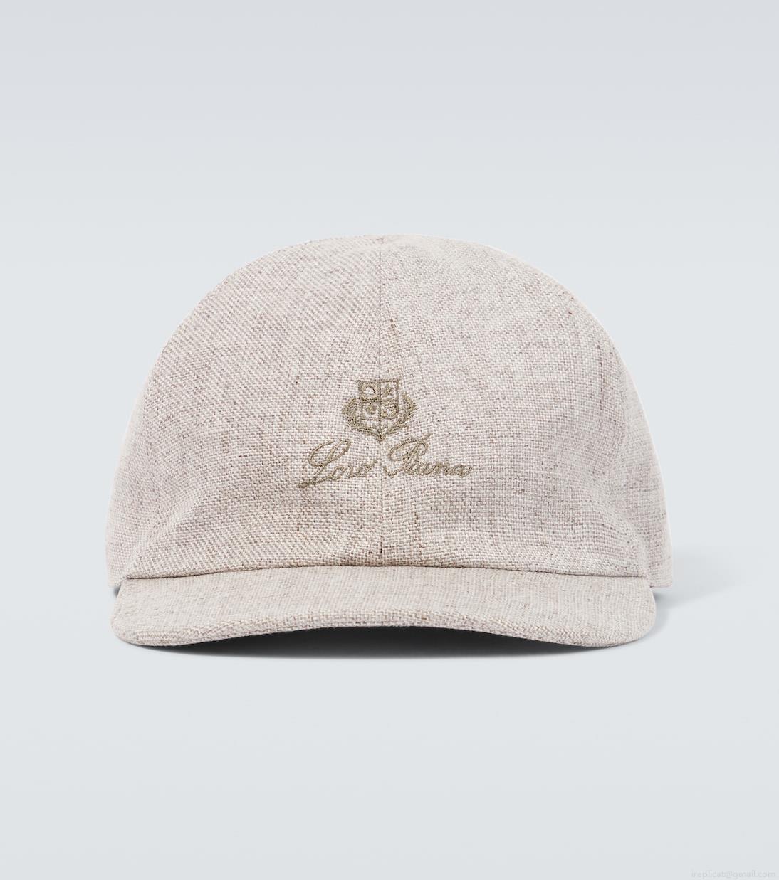 Loro PianaLogo linen baseball cap