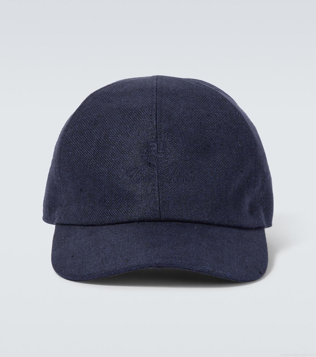 Loro PianaLogo linen baseball cap