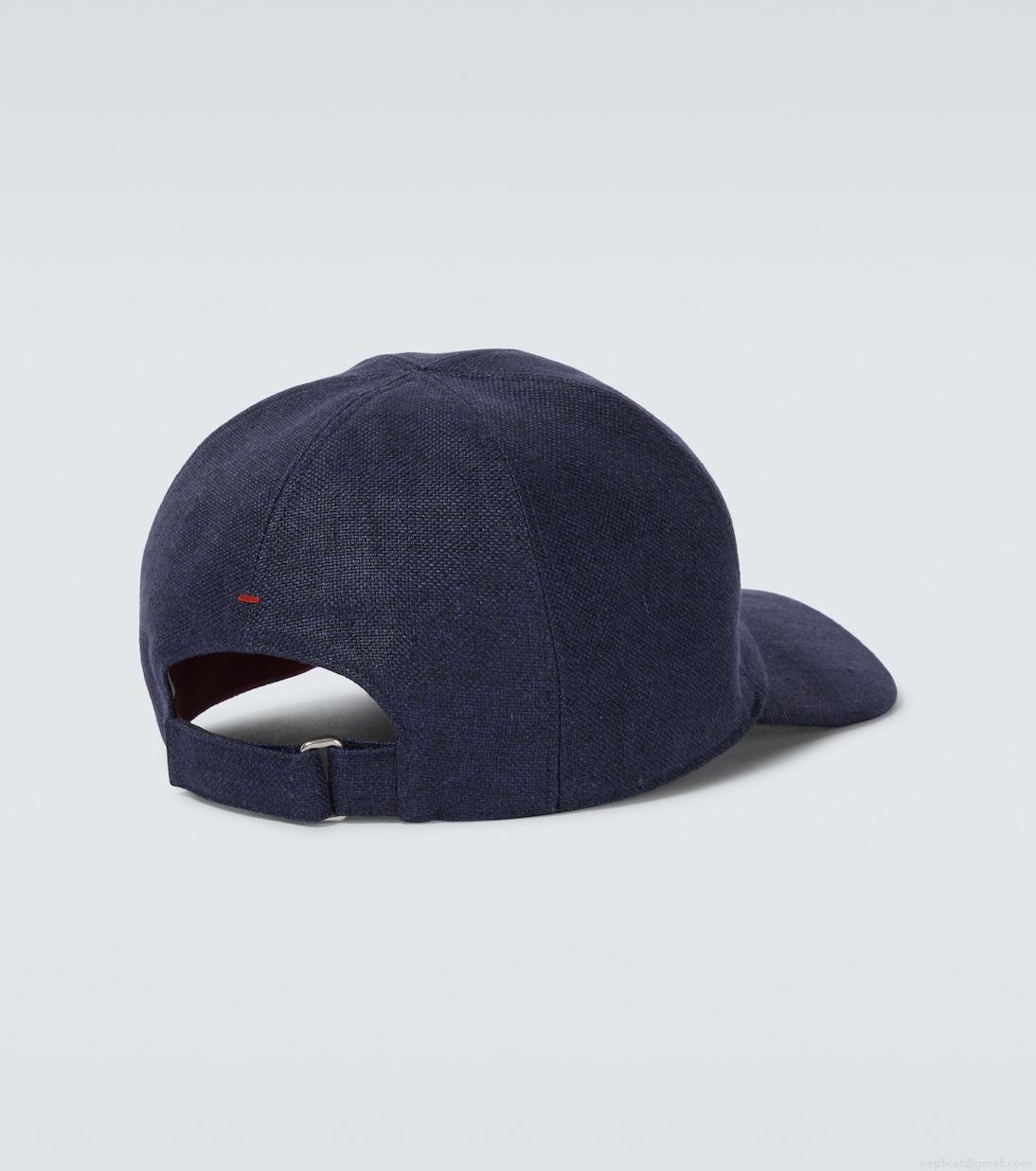 Loro PianaLogo linen baseball cap