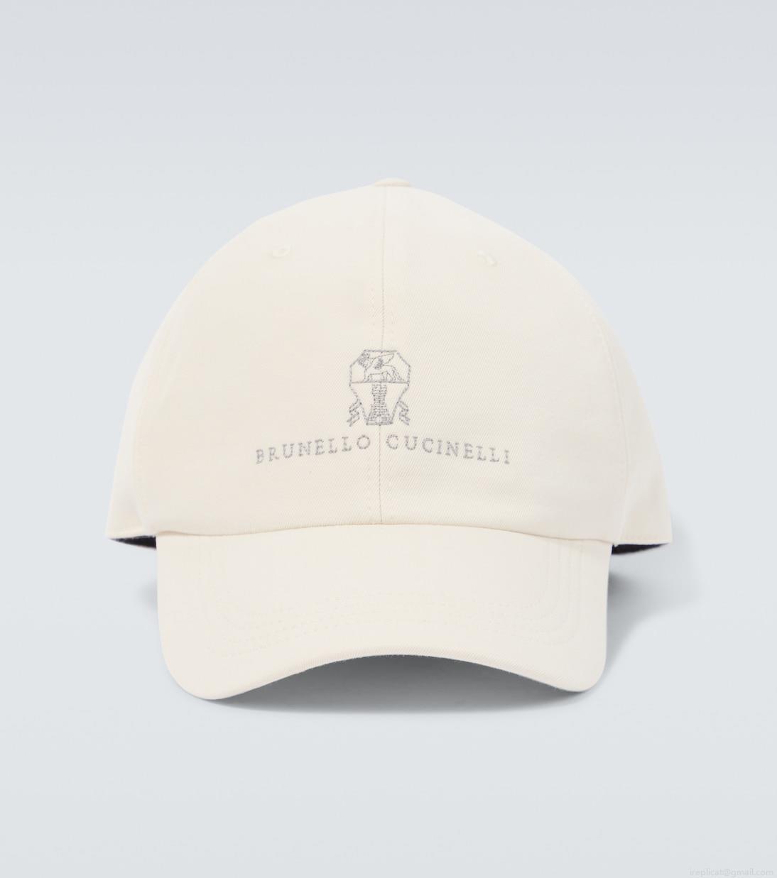 Brunello CucinelliLogo cotton baseball cap