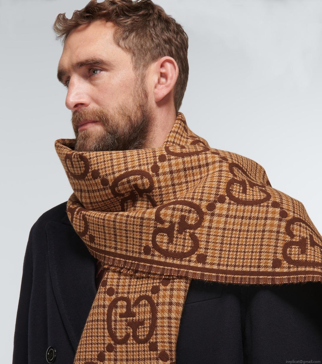 GucciGG wool jacquard scarf