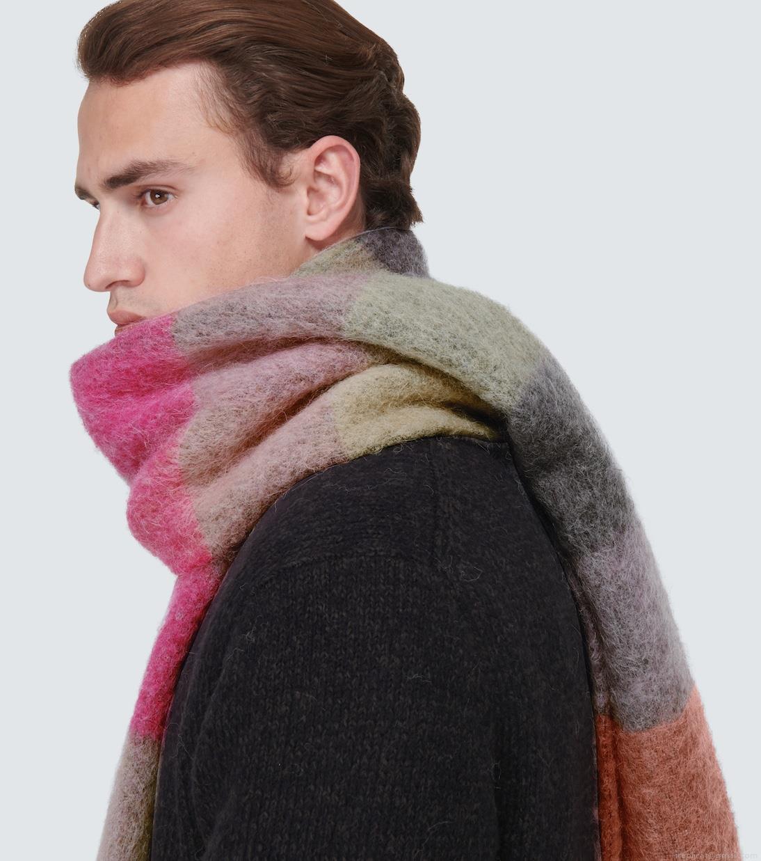 Acne StudiosChecked wool-blend scarf