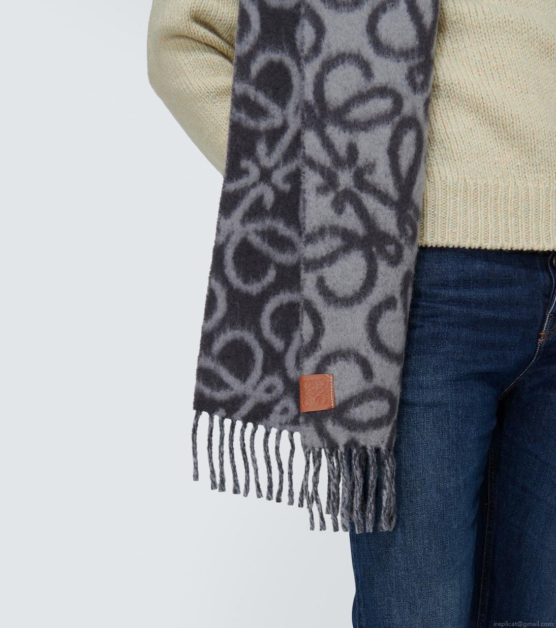 LoeweAnagram alpaca and wool-blend scarf