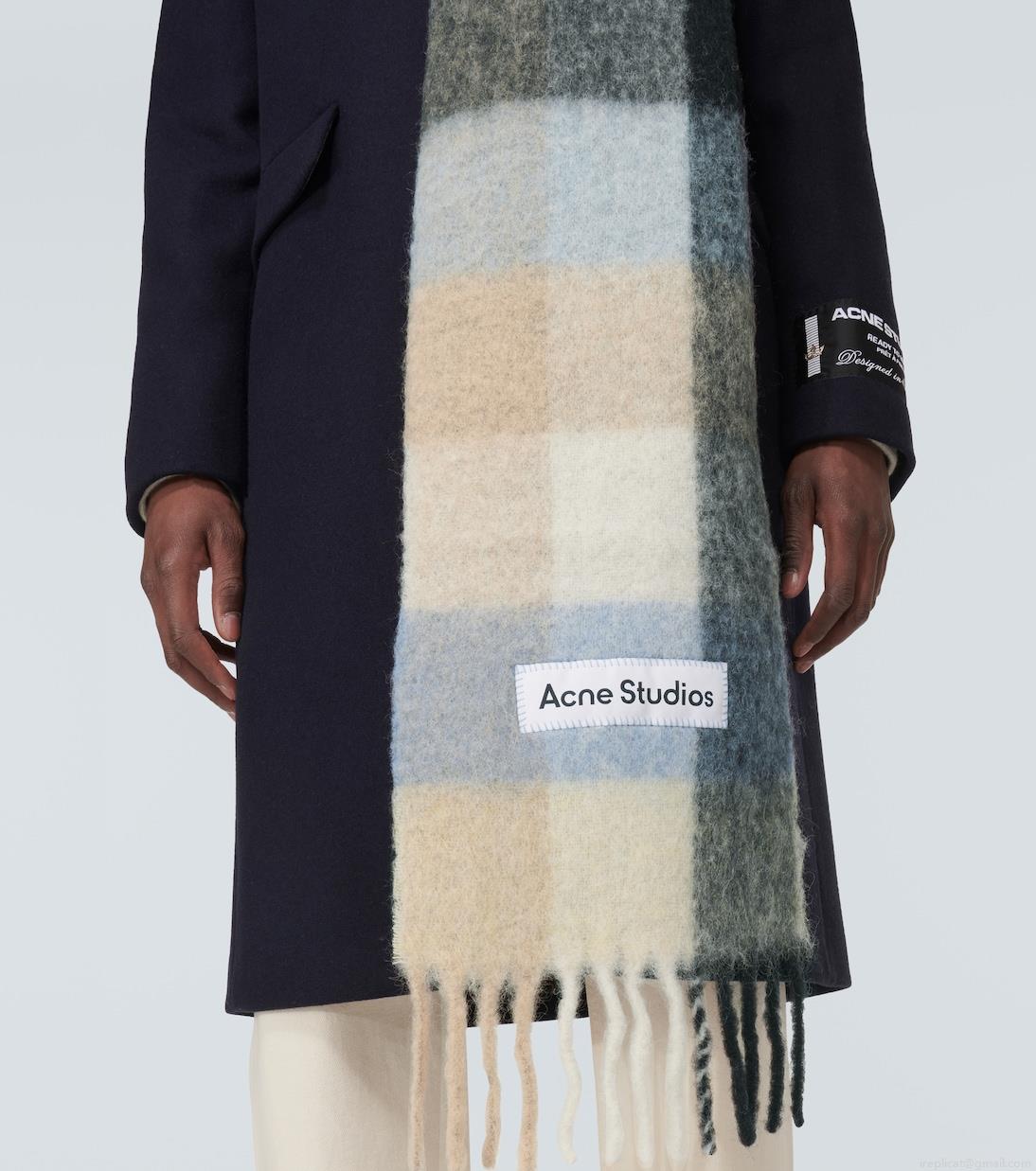 Acne StudiosChecked wool-blend scarf