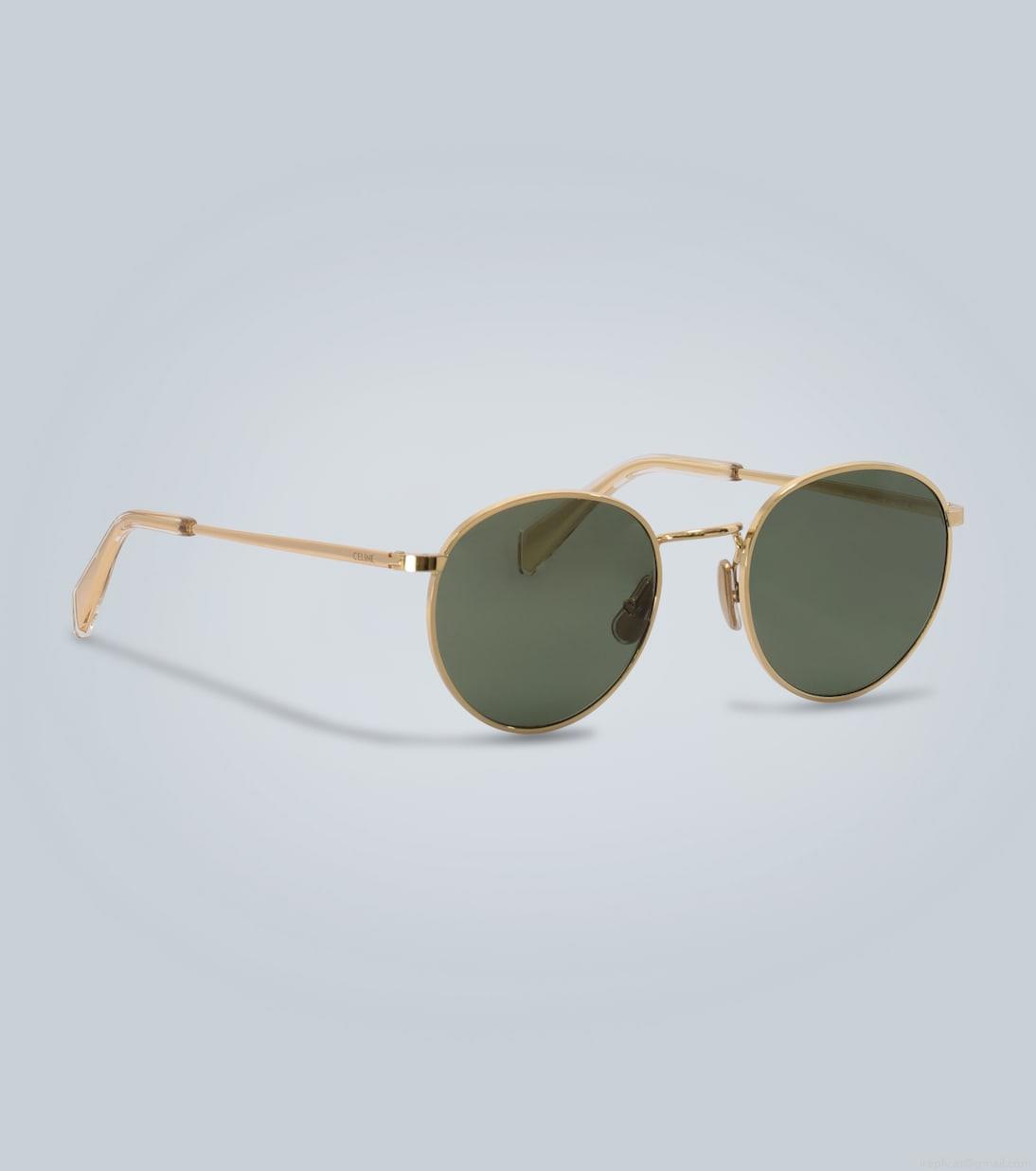 Celine EyewearRounded metal frame sunglasses