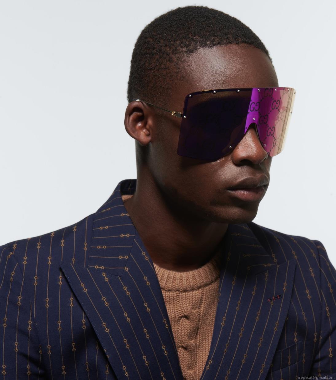 GucciMask-frame sunglasses