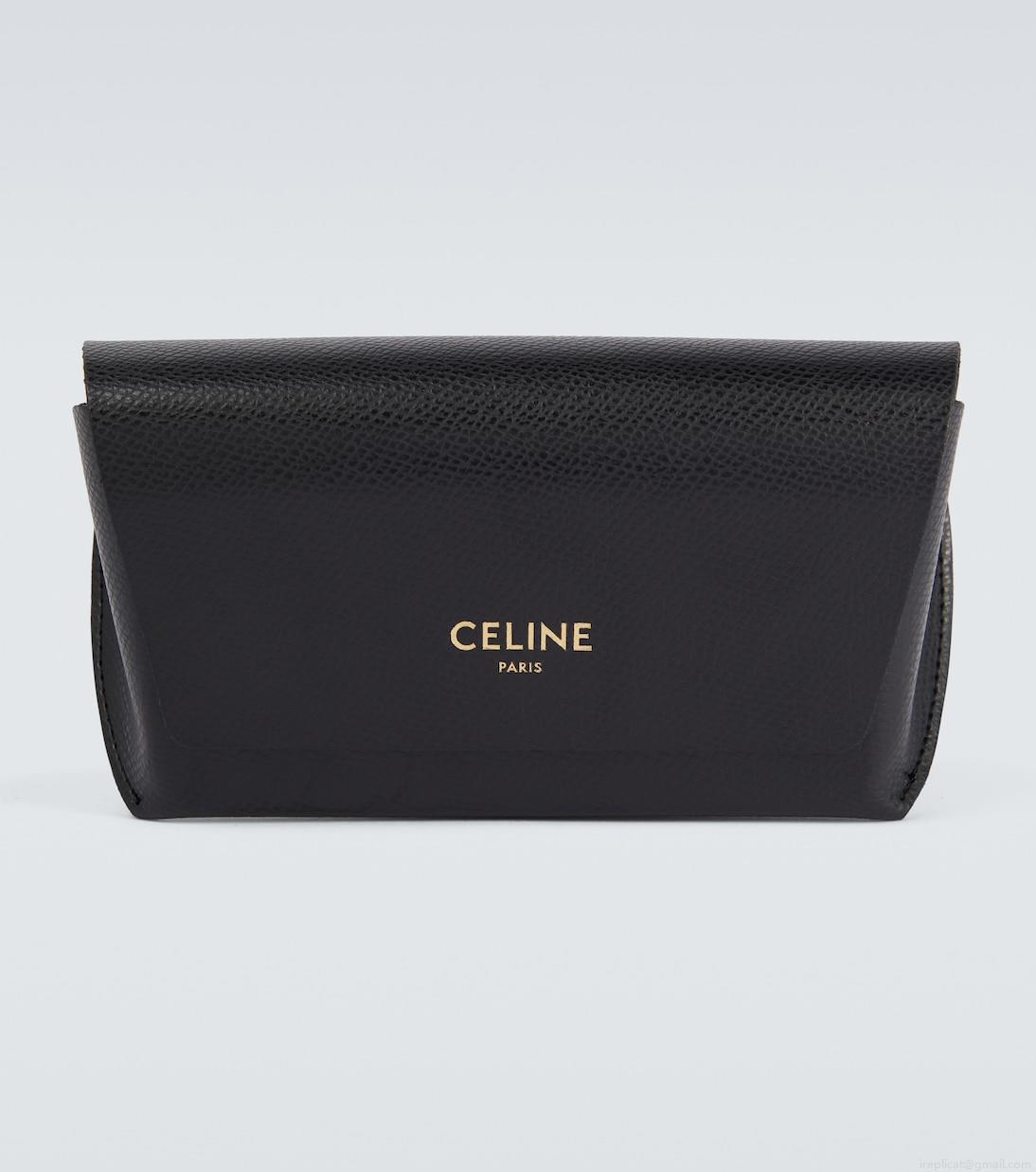 Celine EyewearCrystal-embellished rectangular sunglasses