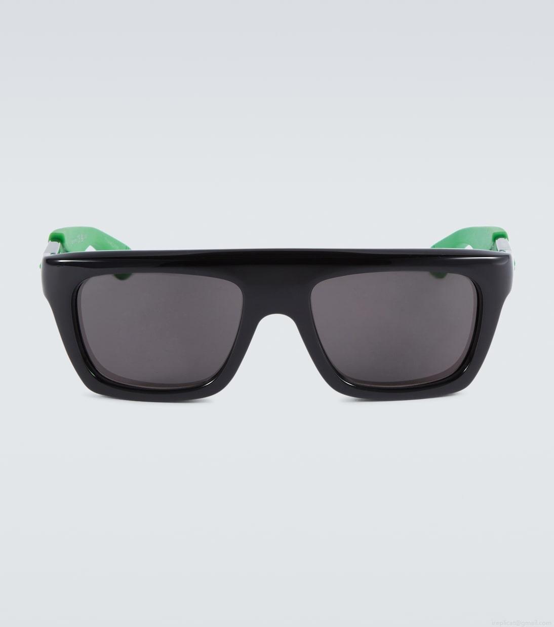 Bottega VenetaRectangular acetate sunglasses