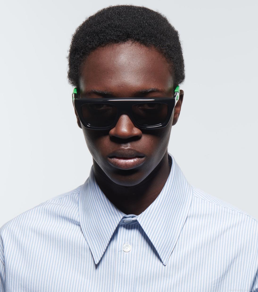 Bottega VenetaRectangular acetate sunglasses