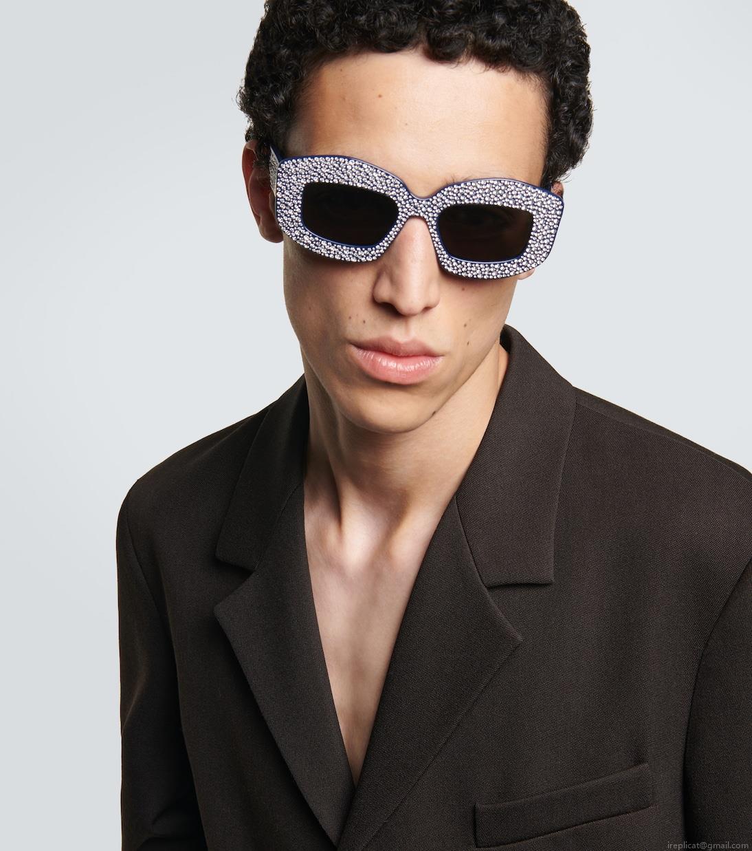 LoeweCrystal-embellished round sunglasses