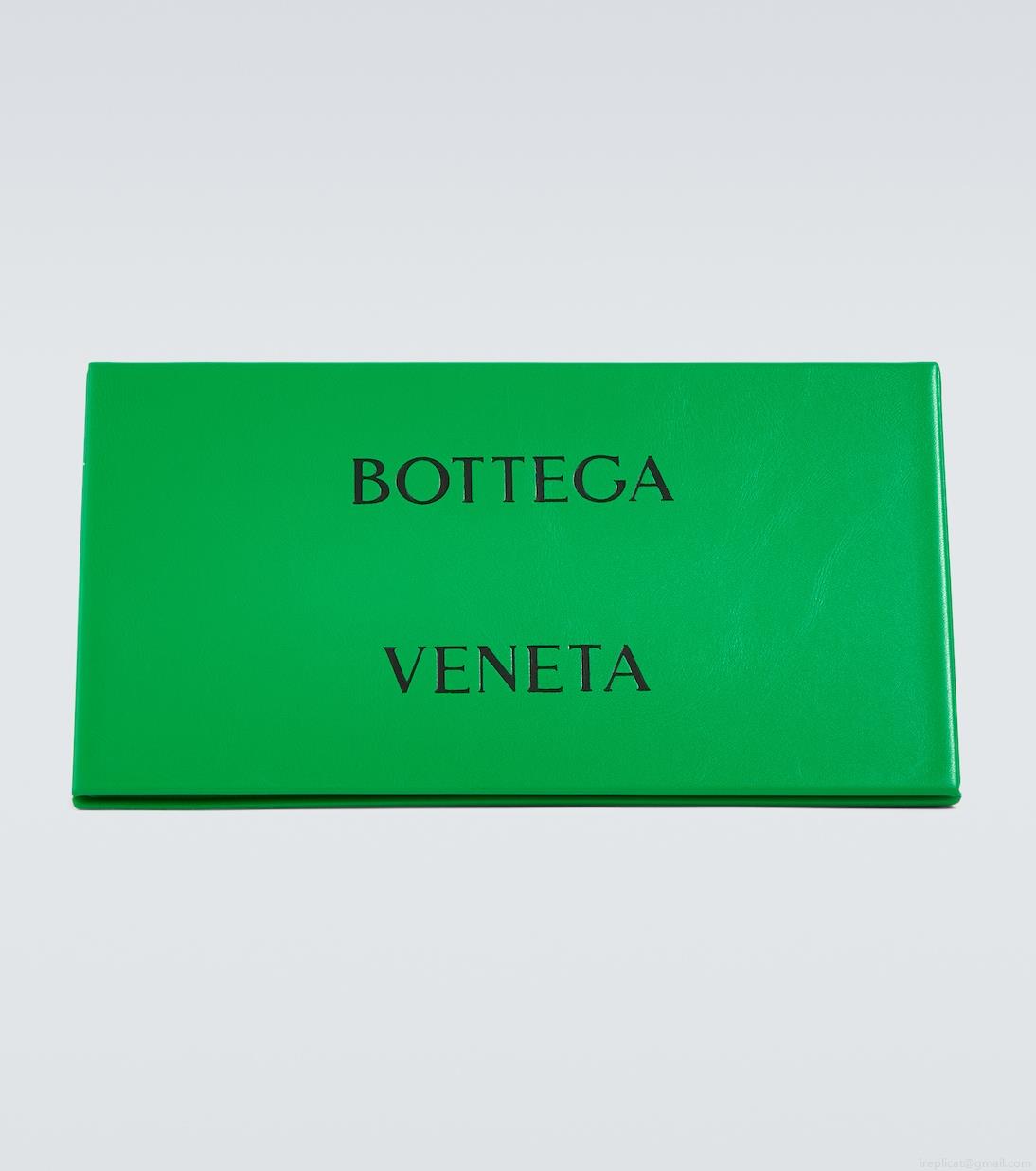 Bottega VenetaIntrecciato rectangular sunglasses