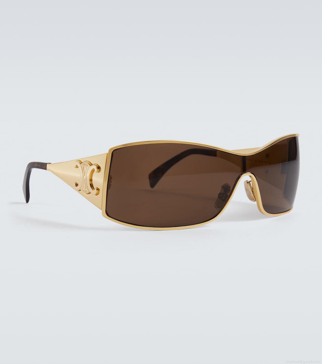 Celine EyewearTriomphe Metal Racer rectangular sunglasses