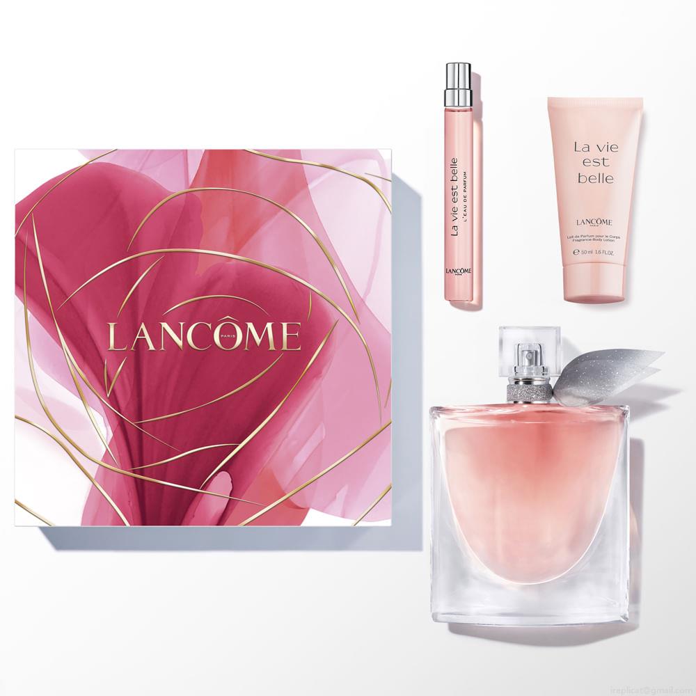 Kit Perfume Lancôme La Vi Est Belle Eau de Parfum Feminino 100 ml + Miniatura 10 ml + Loção 50 ml