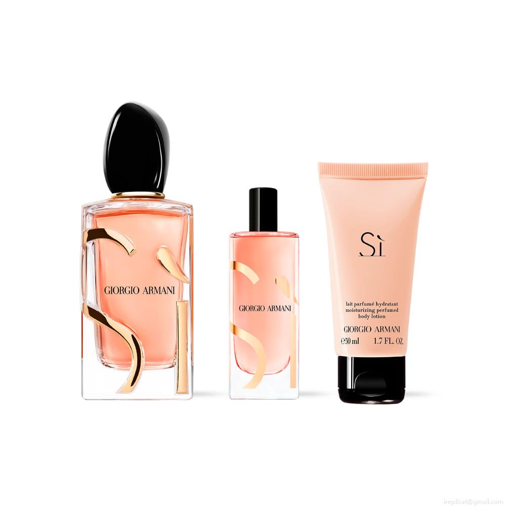 Kit Perfume Giorgio Armani Sí Intense Eau de Parfum Feminino 100 ml + Miniatura 15 ml + Loção 50 ml