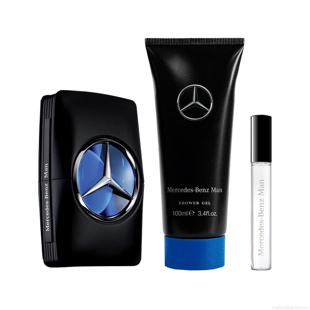 Perfume Mercedes Benz Man Coffret Masculino Eau de Toilette 100 ml + Gel de Banho + Miniatura 10 ml