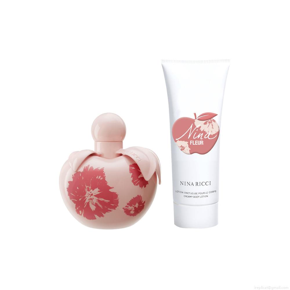 Kit Perfume Nina Ricci Nina Fleur Feminino Eau de Toilette 80 ml + Loção Corporal 100 ml