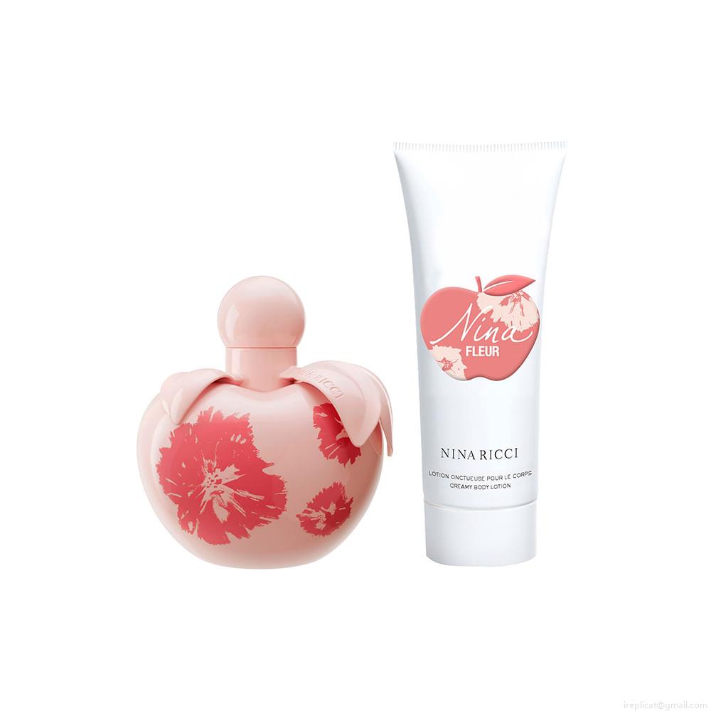 Kit Perfume Nina Ricci Nina Fleur Feminino Eau de Toilette 80 ml + Loção Corporal 75 ml