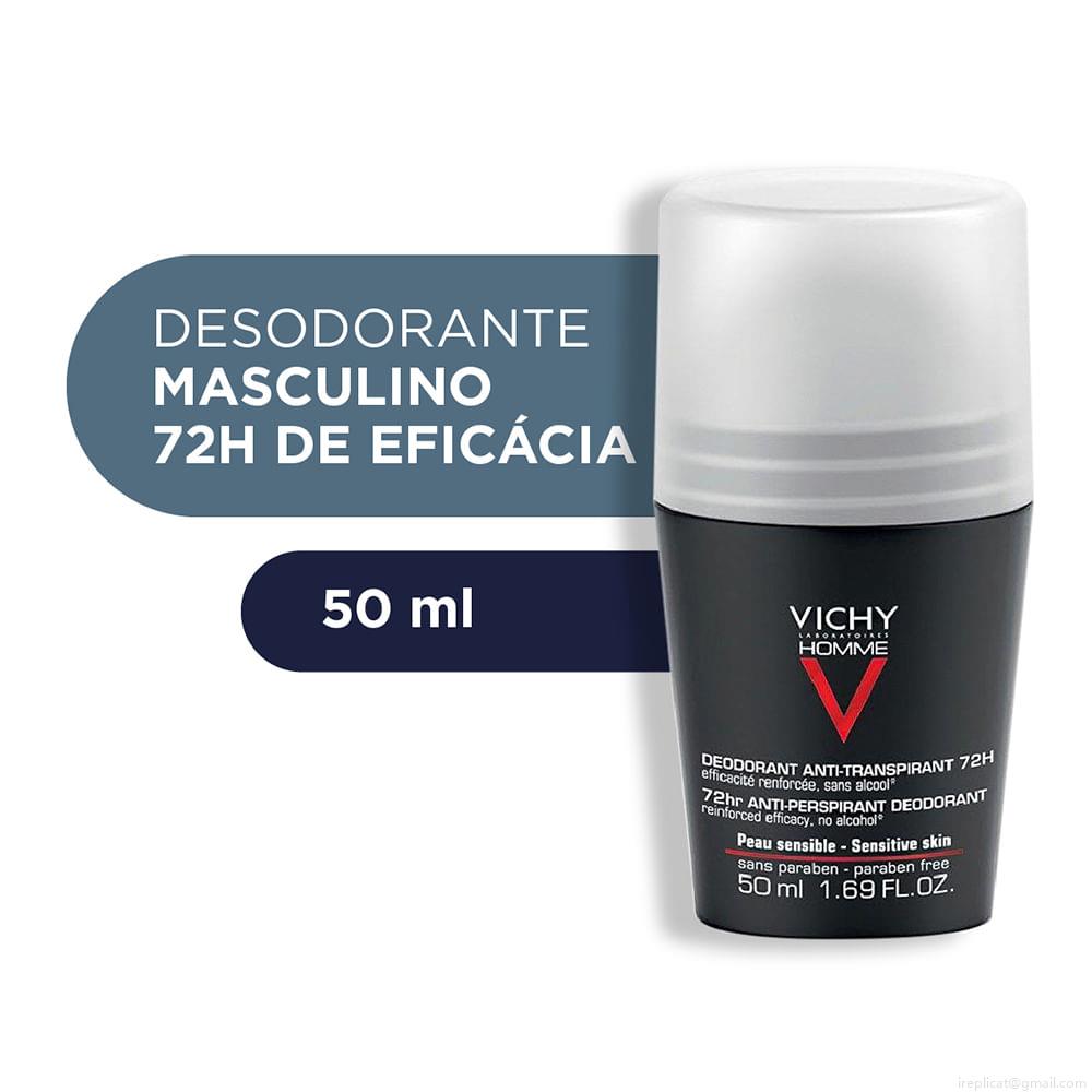 Desodorante Roll On Antitranspirante Vichy Homme Extreme Control Unissex 50 ml