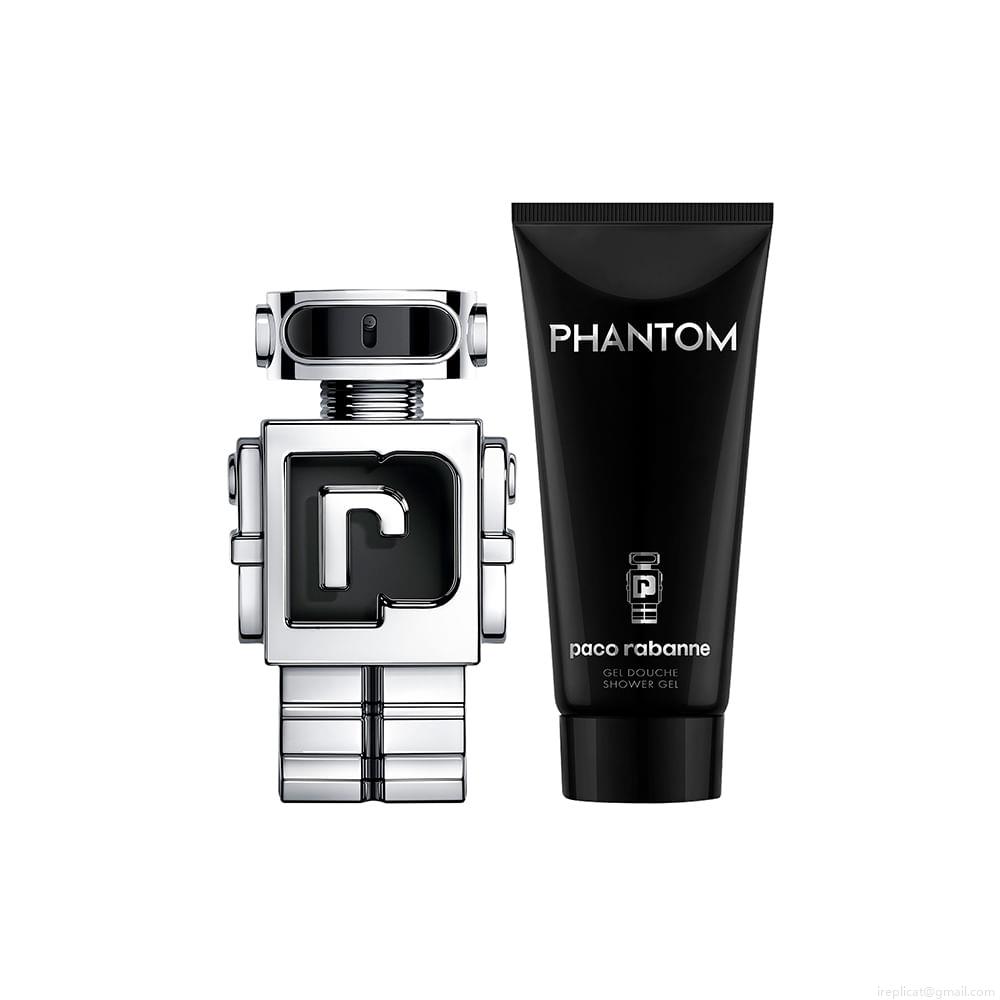 Kit Perfume Paco Rabanne Phantom Masculino Eau de Toilette 100 ml + Gel de Banho 100 ml