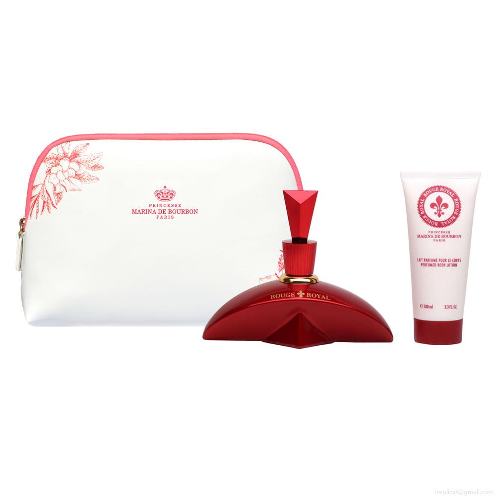 Kit Perfume Marina de Bourbon Rouge Royal Feminino Eau de Parfum 100 ml + Loção Corporal 100 ml + Necessaire