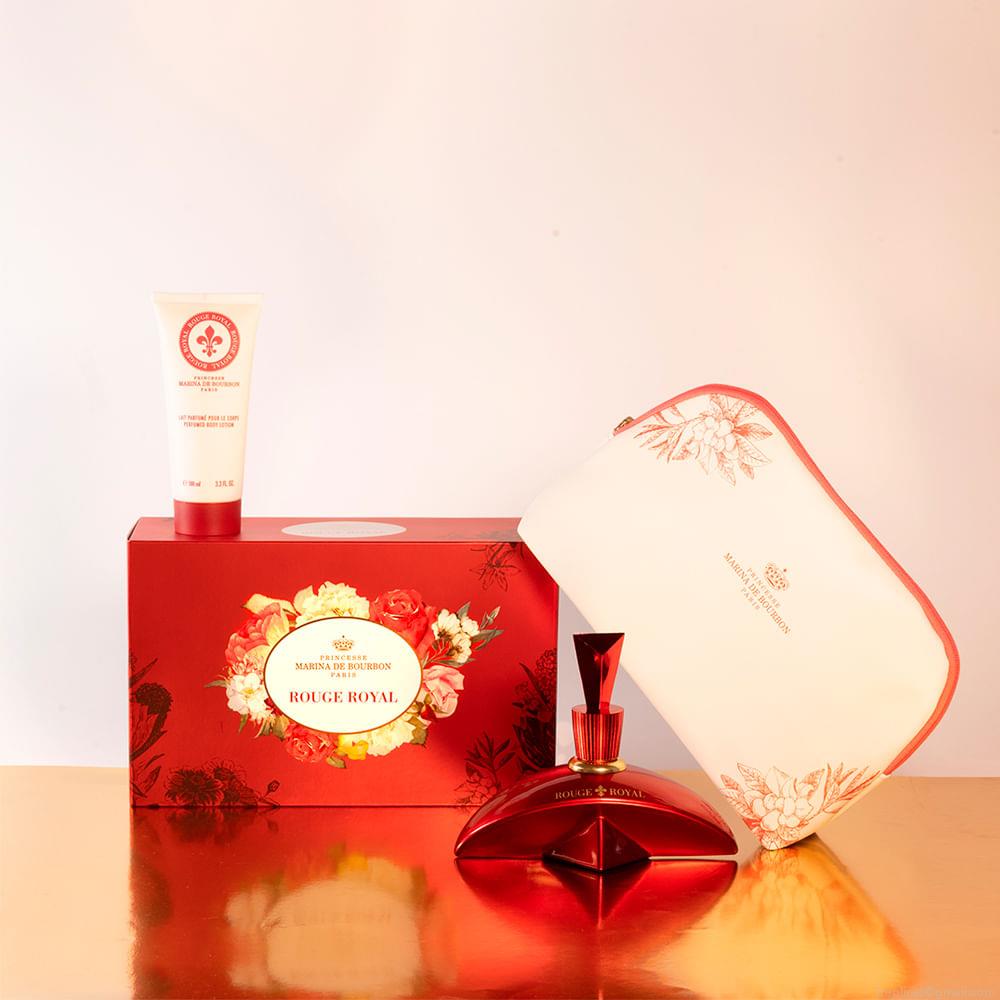 Kit Perfume Marina de Bourbon Rouge Royal Feminino Eau de Parfum 100 ml + Loção Corporal 100 ml + Necessaire