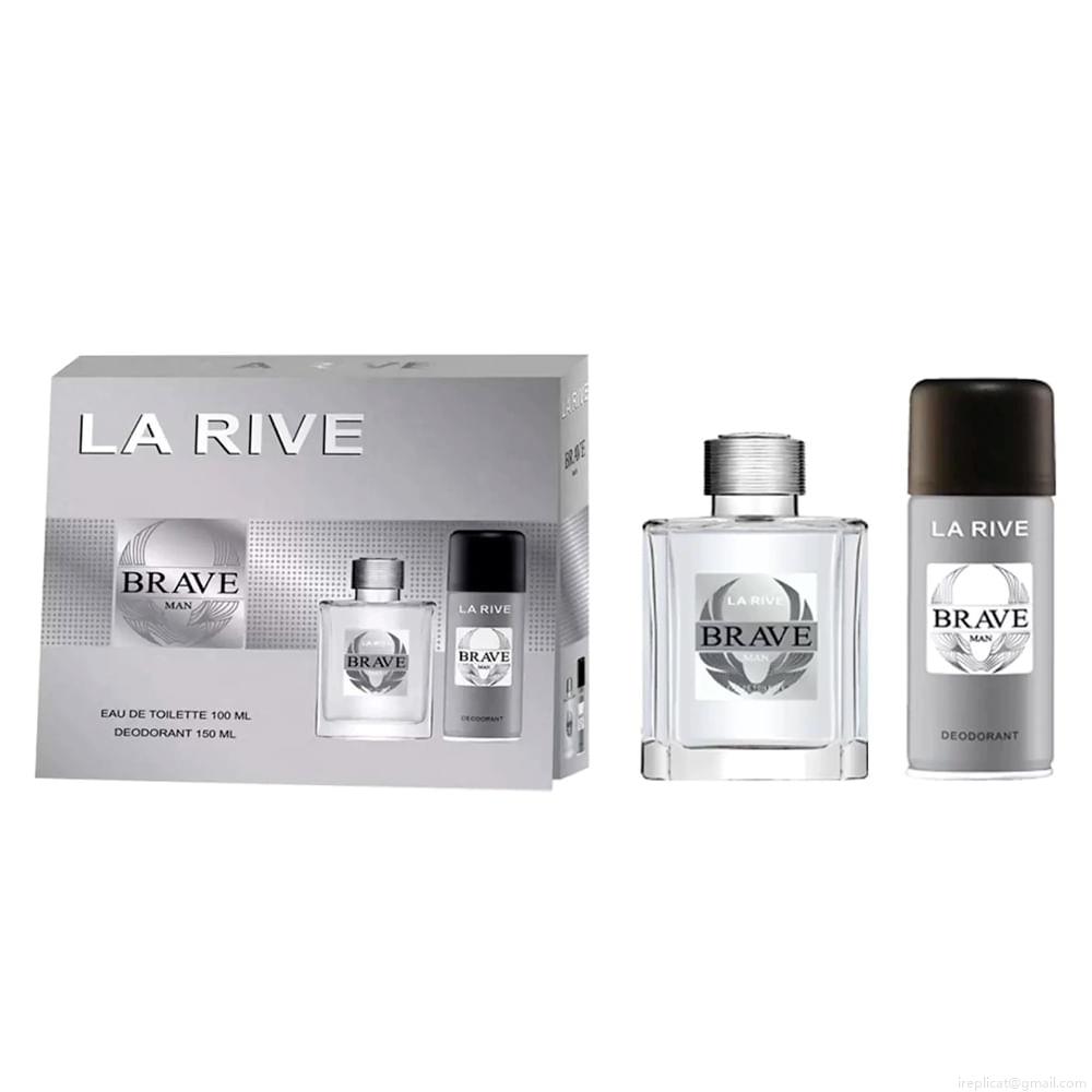 Kit Perfume La Rive Brave Man Masculino Eau de Toilette 100 ml + Desodorante 150 ml