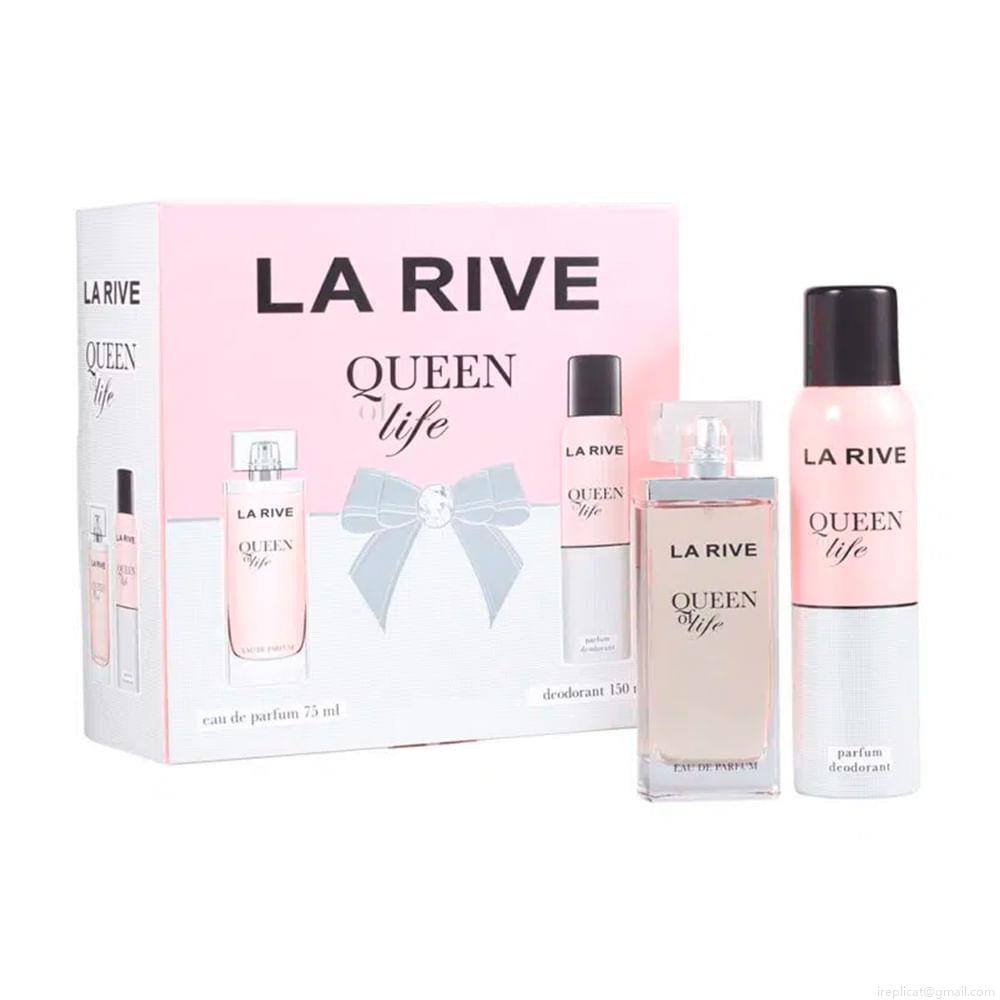 Kit Perfume La Rive Queenn Of Life Feminino Eau de Toilette 75 ml + Desodorante 150 ml