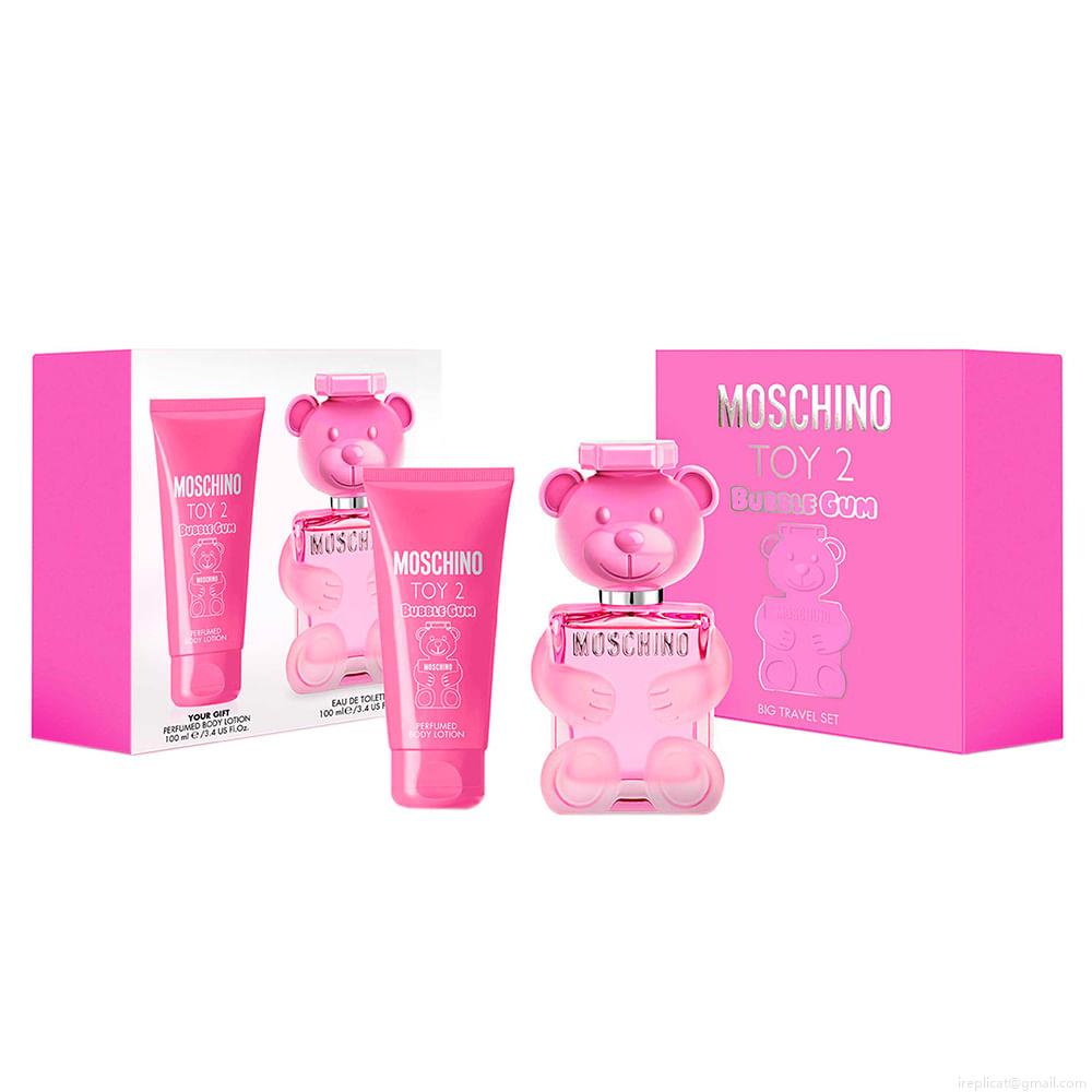 Kit Perfume Moschino Toy 2 Bubble Gum Feminino Eau de Toilette 100 ml +Loção Corporal 100 ml