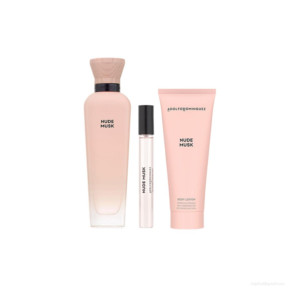 Kit Perfume Adolfo Dominguez Nude Musk Feminino Eau de Parfum 120 ml + Loção Corporal 75 ml + Miniatura 10 ml