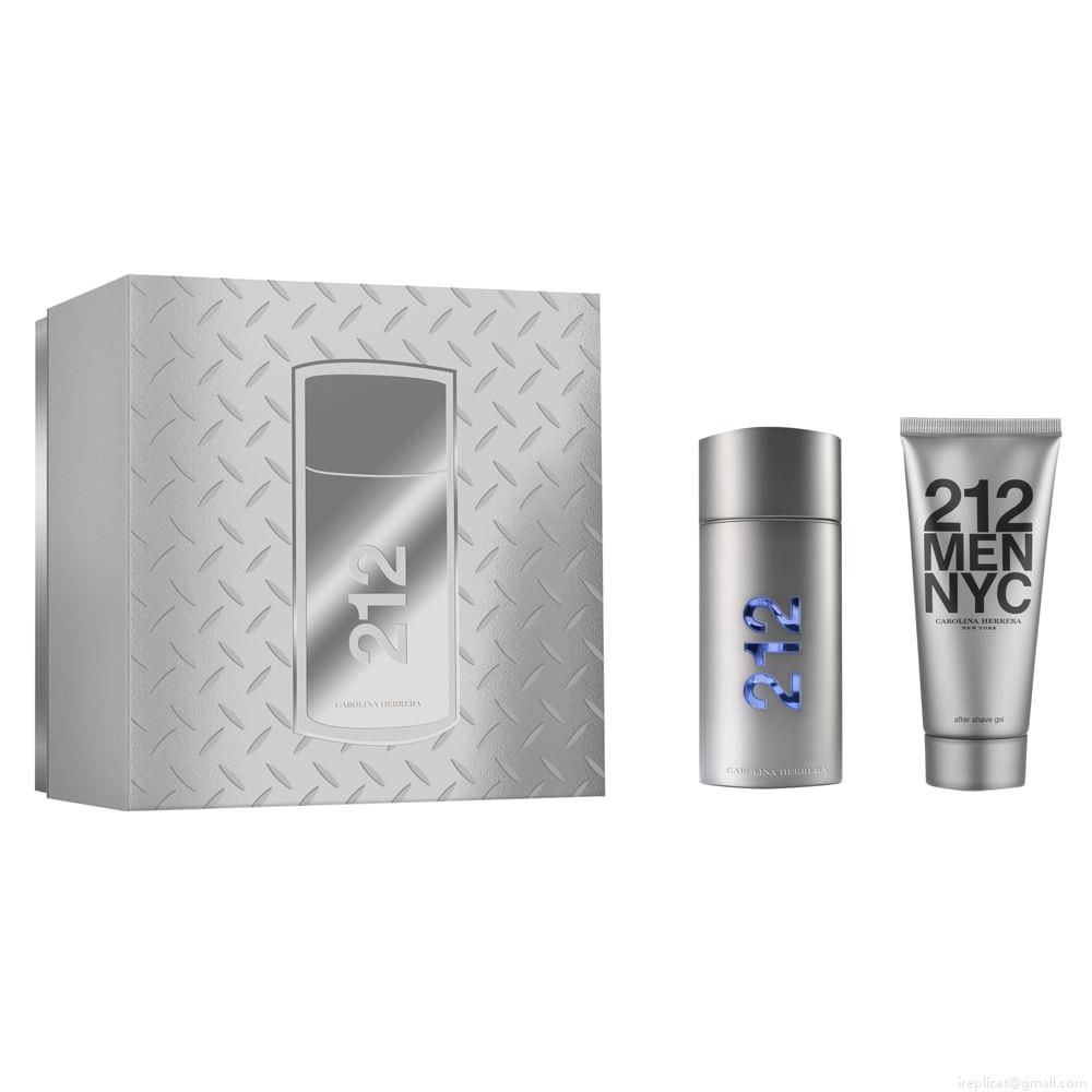 Kit Perfume Carolina Herrera 212 Men Masculino Eau de Toilette 100 ml + Gel Pós Barba 100 ml