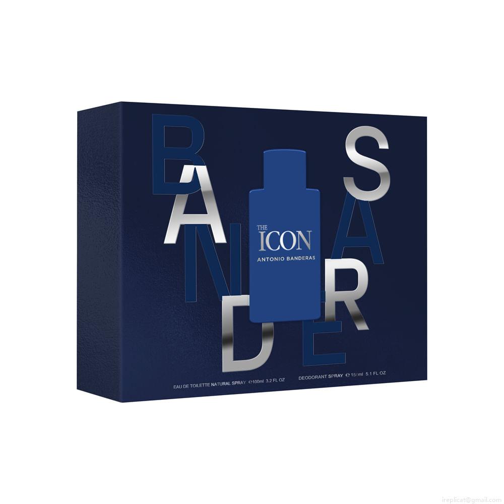 Kit Perfume Banderas The Icon Masculino Eau de Toilette 100 ml + Desodorante 150 ml