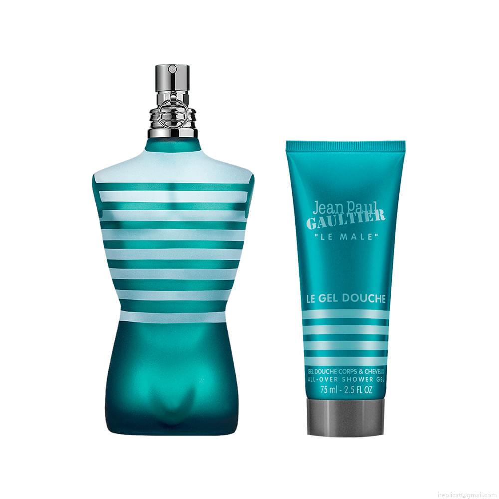 Kit Perfume Jean Paul Gaultier Le Male Masculino Eau de Toilette 125 ml + Gel de Banho 75 ml