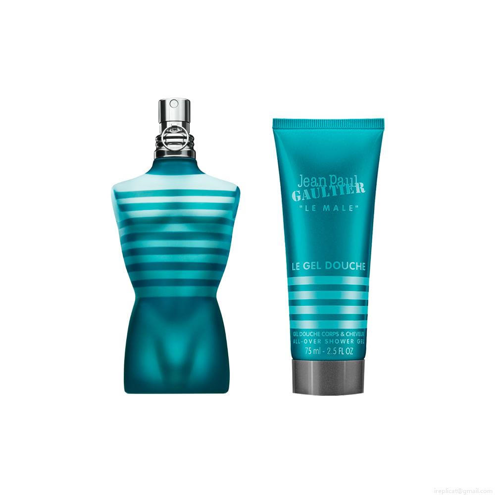 Kit Perfume Jean Paul Gaultier Le Male Masculino Eau de Toilette 75 ml + Gel de Banho 75 ml