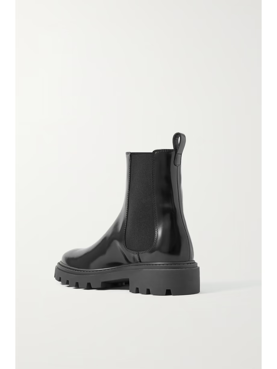 Gomma Pesante glossed-leather Chelsea boots