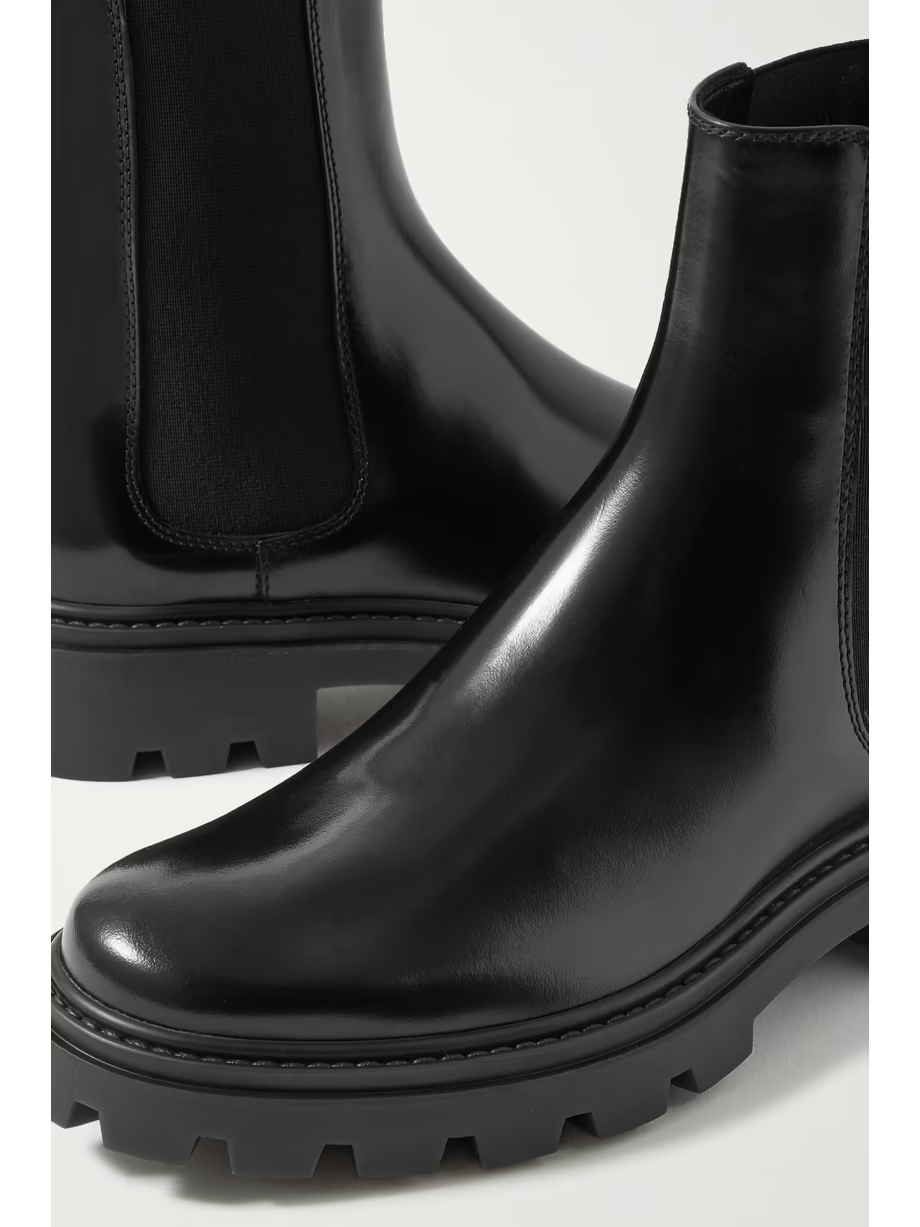 Gomma Pesante glossed-leather Chelsea boots