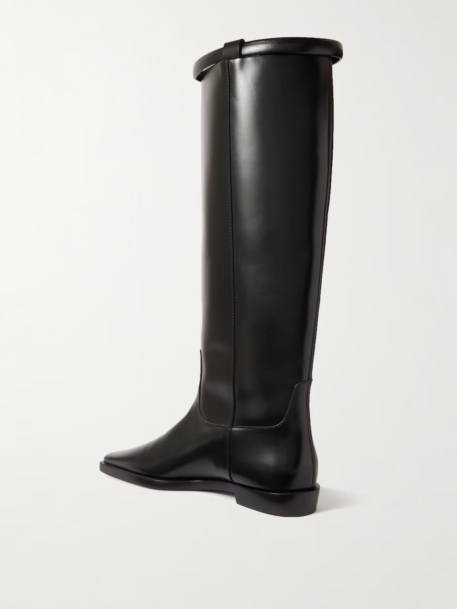 + NET SUSTAIN The Riding leather knee boots