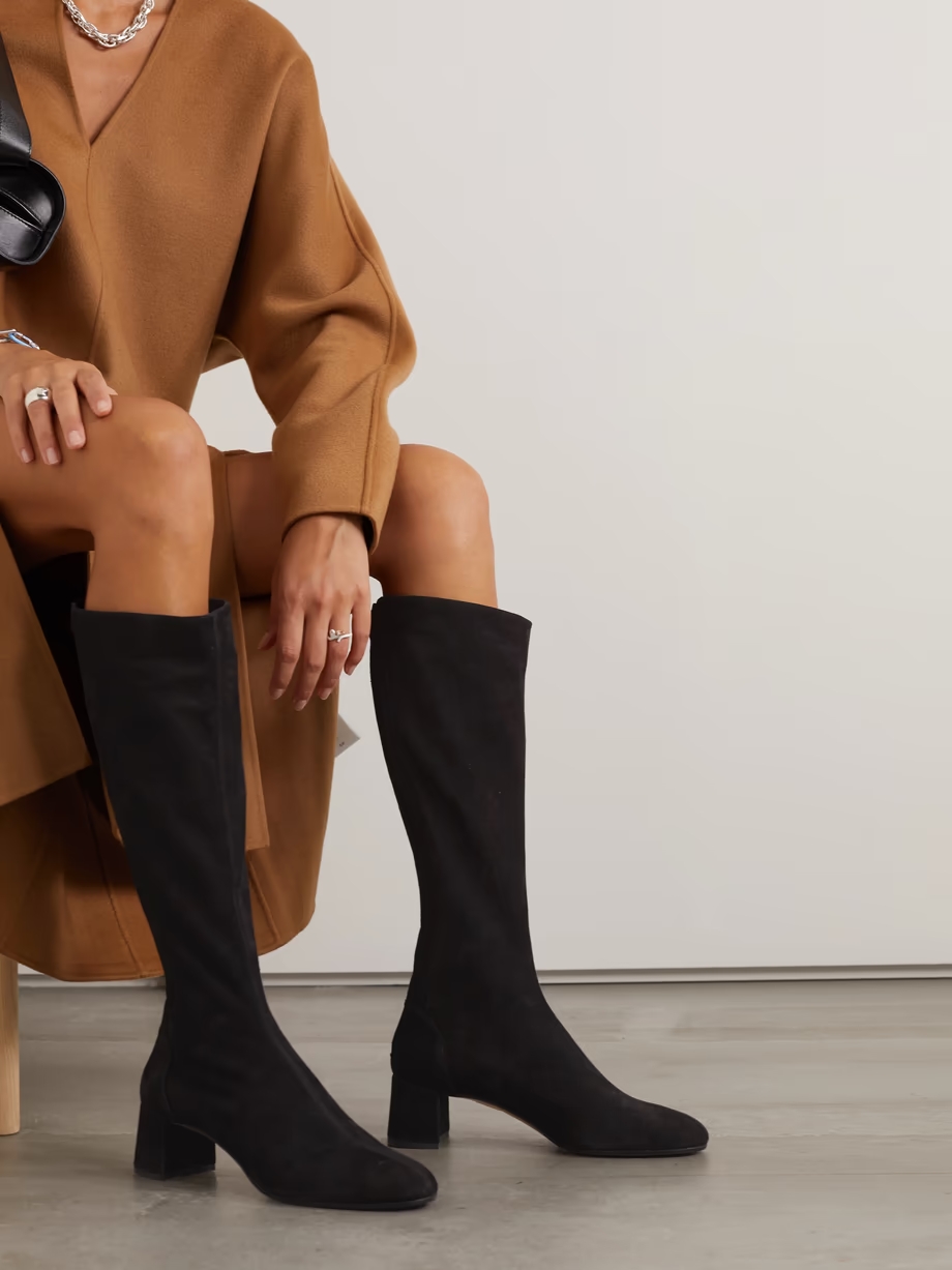 Saint Honore suede knee boots