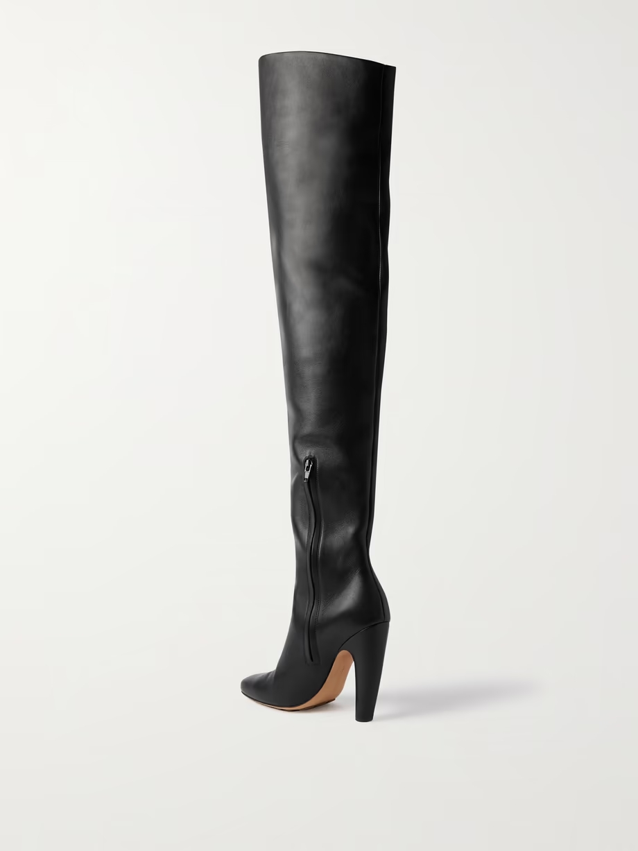 Veneta leather over-the-knee boots