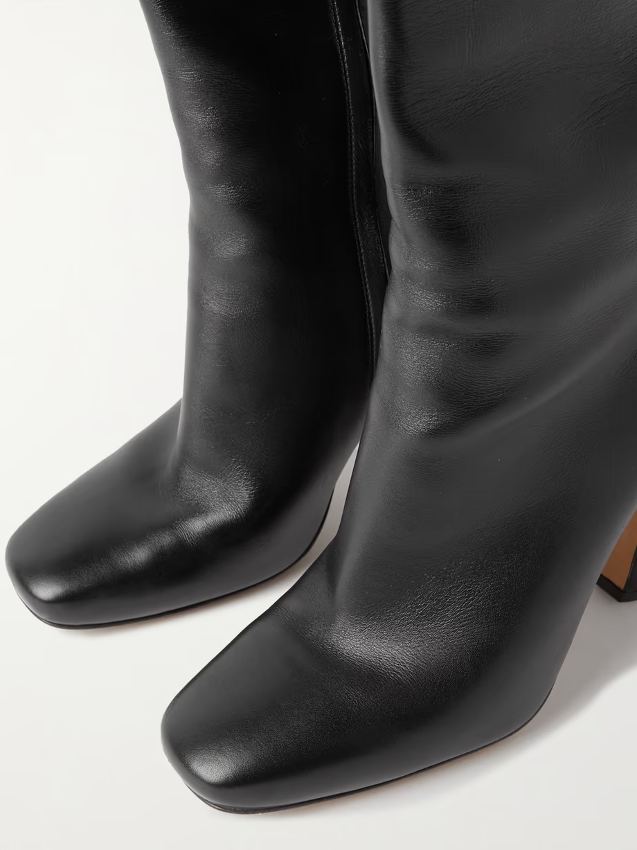 Veneta leather over-the-knee boots