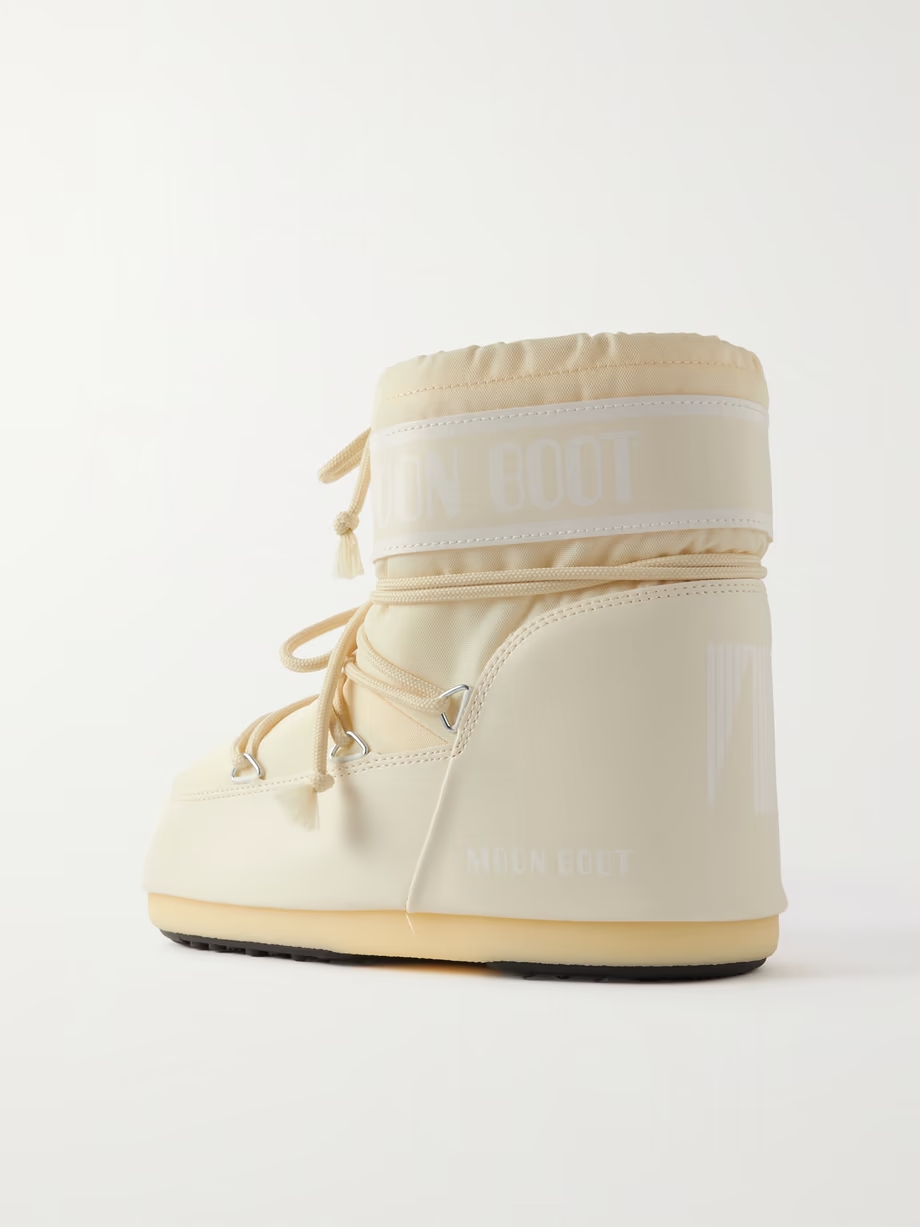 Icon Low shell and faux leather snow boots