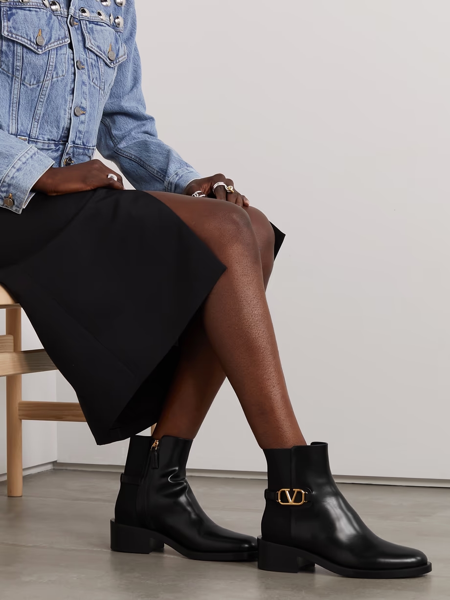 VLOGO embellished leather Chelsea boots