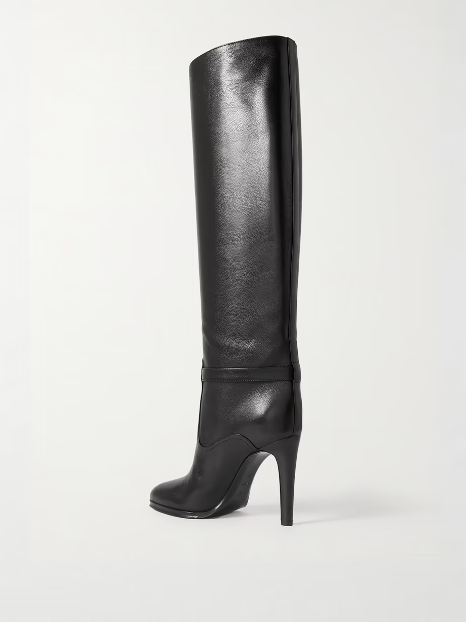 Diane logo-embellished leather knee boots